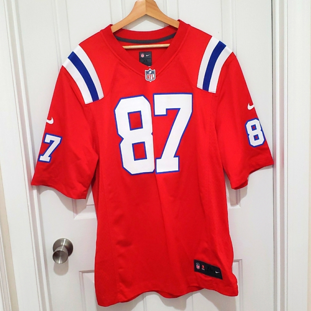 Nike Limited Gronkowski #87 New England Patriots NFL Red Jersey Mens Size XL